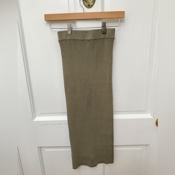 Anine Bing Julian skirt, green khaki and olive, size XS - Picture 4 of 8